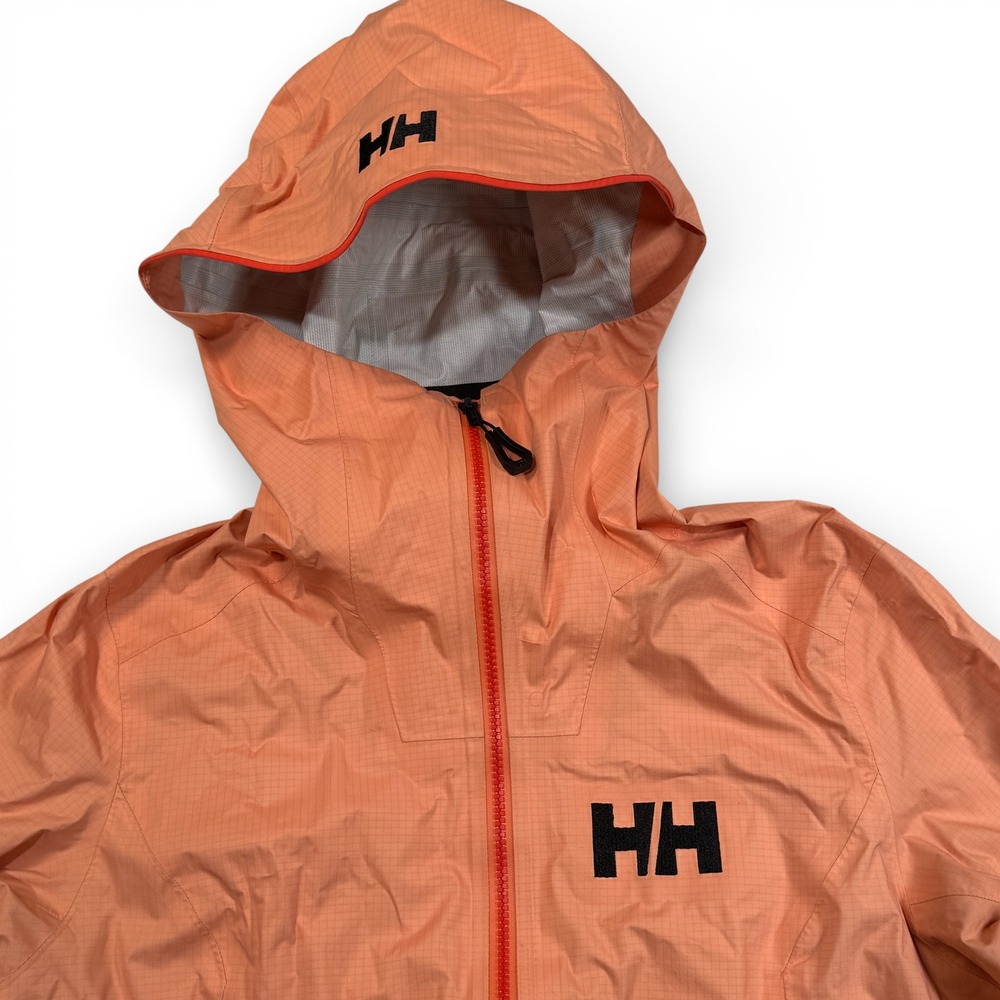 Helly Hansen Odin Light 3D Air Shell Rain Jacket Womens Small Peach Hooded - Picture 12 of 16